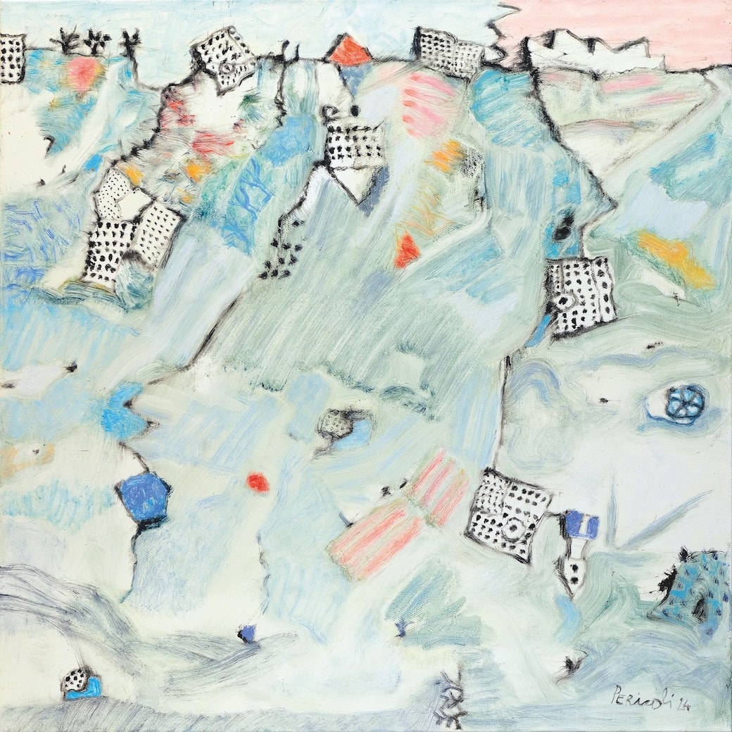 Opera di Tullio Pericoli. “Invasione”, olio su tela