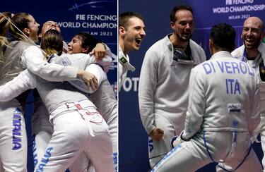 Italy wins gold medal in women's team foil of the FIE World Fencing Championship in Milan, Italy, 29 July 2023.ANSA/MOURAD BALTI TOUATI

