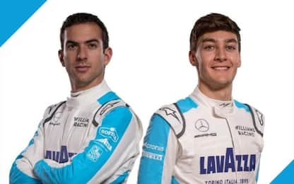 Williams, Russell-Latifi nel 2021. Bottas sorride