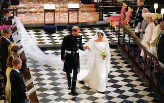 Il principe Harry e Meghan Markle durante il matrimonio
