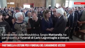 Mattarella a Ostuni per i funerali del carabiniere ucciso 