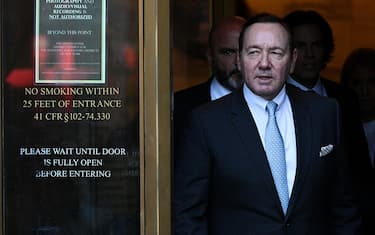 NEW YORK, NEW YORK - OCTOBER 06: Actor Kevin Spacey leaves the US District Courthouse on October 06, 2022 in New York City. Spacey’s trial began today with jury selection after allegations of alleged sexual misconduct surfaced in 2017 by actor Anthony Rapp. (Photo by Alexi J. Rosenfeld/Getty Images)