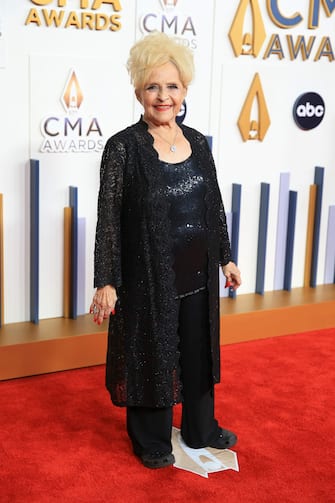 Brenda Lee arrives at the 57th CMA Awards at Bridgestone Arena in Nashville, Tennessee on Wednesday, November 8, 2023. (Photo by Justin Renfroe/Sipa USA)