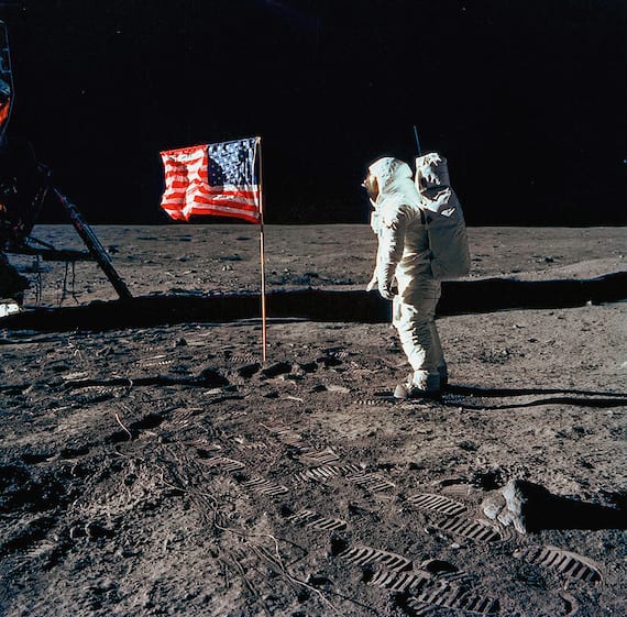 NASA, Moon Landing (1969). Courtesy NASA
