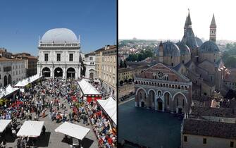 Una veduta di Brescia e di Padova
