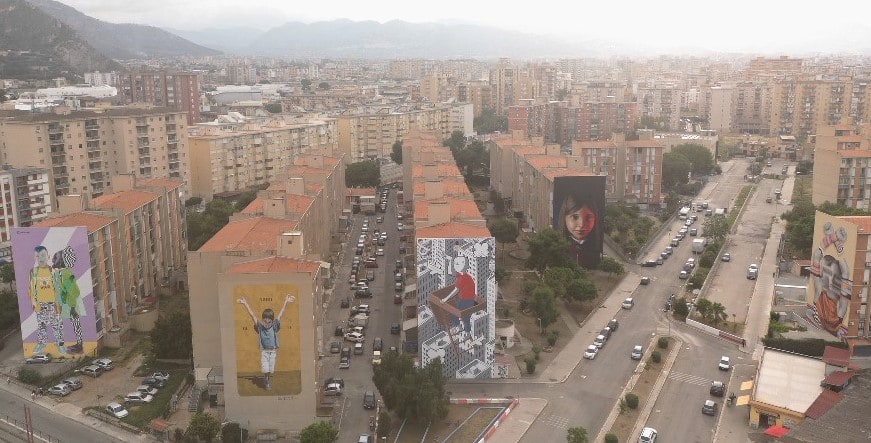 Murale di Millo nel quartiere Sperone a Palermo