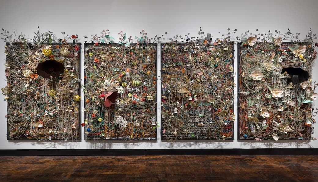 Nick_Cave_Garden_Plot_(aka_Wall_Relief)_2013._Steel_found_textiles_and_found_ceramic_glass_and_metal_objects_with_beads_four_parts_97_×_74_×_21_in._each._Courtesy_the_ar.jpg