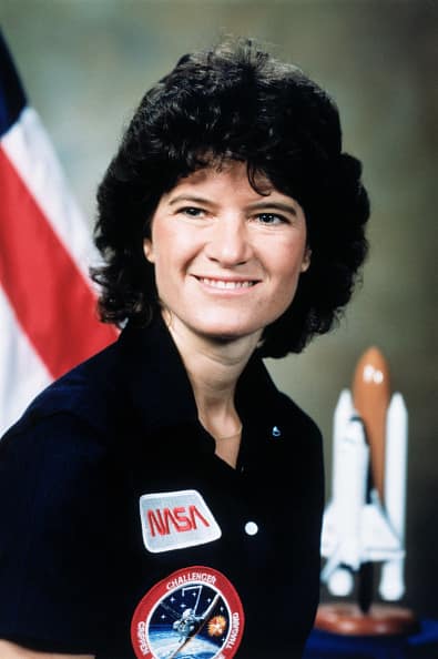 Sally Ride Astronaut Sally Ride before the Challenger Space Shuttle Mission STS 41-G, her second shuttle flight.