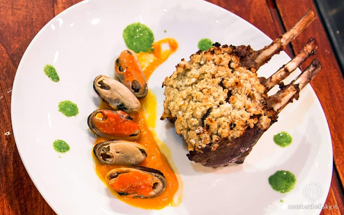 Carré d’agnello e cozze