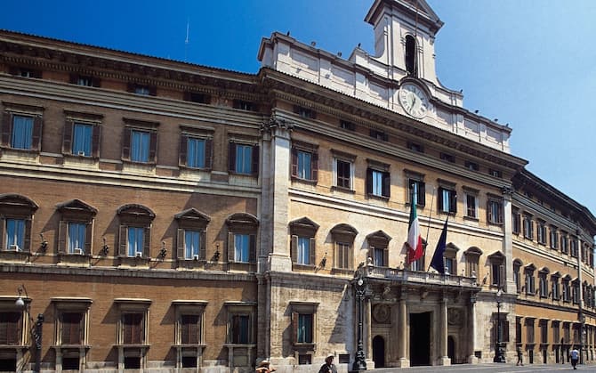 Italy Lazio Rome Piazza Montecitorio - palazzo Montecitorio