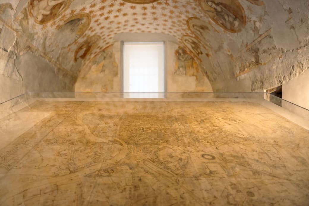 Il percorso di visita al cantiere di Palazzo San Felice. Photo Agnese Sbaffi, Ministero della Cultura