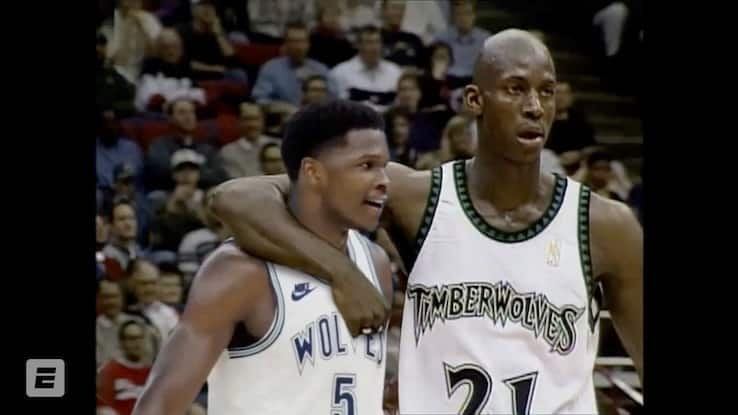 Anthony Edwards e Kevin Garnett