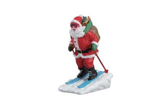 Statuetta di Babbo Natale Sciatore