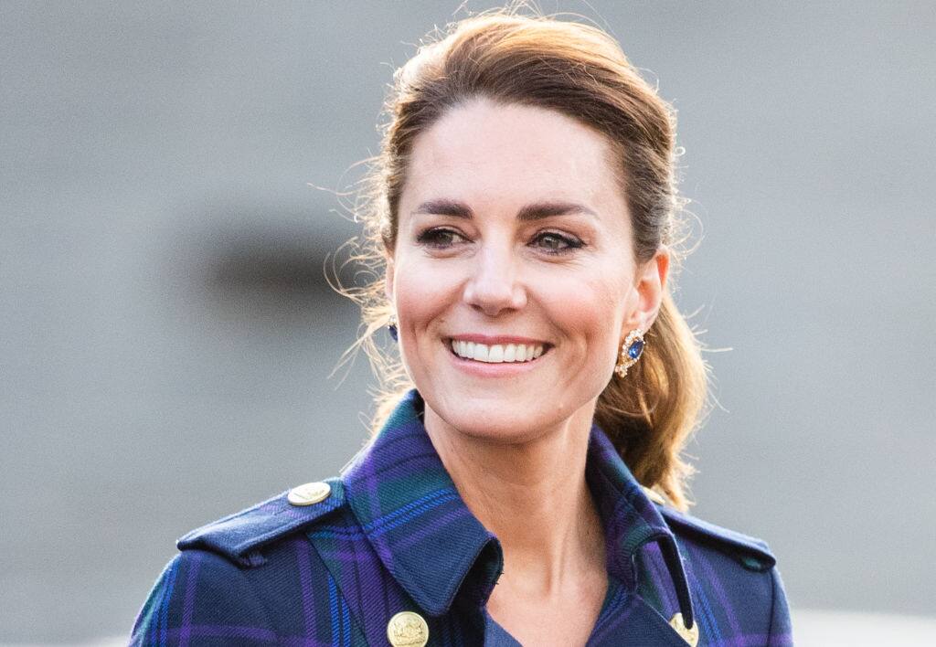 EDINBURH, SCOTLAND - MAY 26: Catherine, Duchess of Cambridge arrives to host NHS Charities Together and NHS staff at a unique drive-in cinema to watch a special screening of Disneyâ  s Cruella at the Palace of Holyroodhouse on day six of their week-long visit to Scotland on May 26, 2021 in Edinburgh, Scotland. (Photo by Pool/Samir Hussein/WireImage)