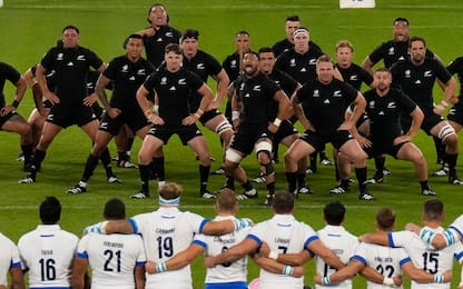 All Blacks, l'haka prima della sfida all'Italrugby