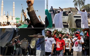 manifestazioni in yemen, sudan, argentina e myanmar