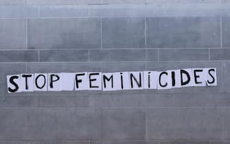 Protest against gender-based violence, 'Stop Femicides', Brussels Belgium September 2019
