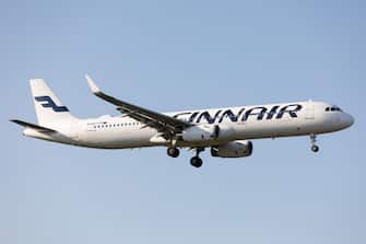 A Finnair Airbus A321 lands at London Heathrow Airport, England on Monday 14th September 2020.  (Photo by Robert Smith/MI News/NurPhoto via Getty Images)