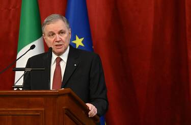 Il governatore della Banca d'Italia, Ignazio Visco, durante la presentazione della Relazione annuale della Banca d'Italia a Palazzo Koch, Roma, 31 maggio 2022. ANSA/ETTORE FERRARI
