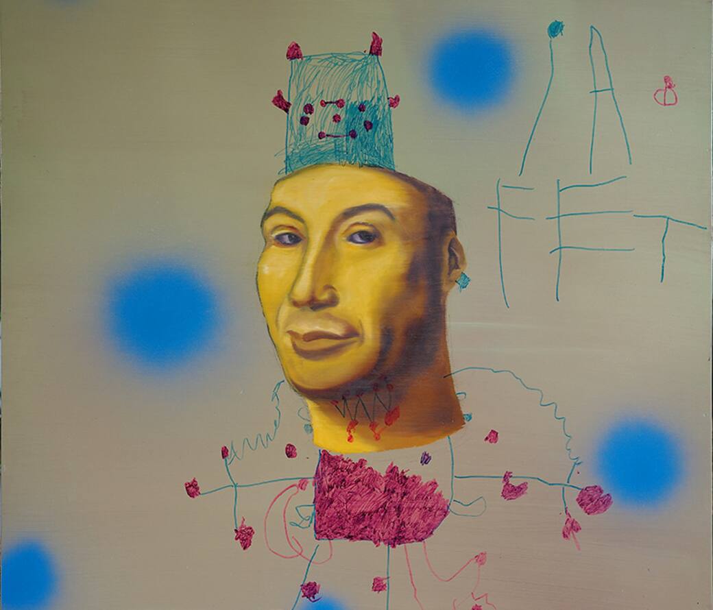 Antonello Bulgini, Iafet, 2010, Tecnica mista su tavola