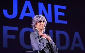 US actress Jane Fonda attends a "Rendez-Vous With Jane Fonda " at the 76th edition of the Cannes Film Festival in Cannes, southern France, on May 26, 2023. (Photo by Valery HACHE / AFP) (Photo by VALERY HACHE/AFP via Getty Images)