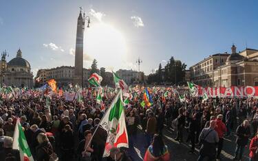 Foto Mauro Scrobogna/LaPresse 
11-11-2023 Roma (Italia) - Politica - PD manifestazione nazionale &#x2018;per un futuro pi&#xf9; giusto&#x2019; - Nella foto: manifestazione in Piazza del Popolo indetta dal Partito Democratico contro le politiche economiche e la riforma costituzionale proposta dal Governo Meloni

November 11, 2023 Rome (Italy)- Politics - PD national demonstration 'for a fairer future' - In the photo: the demonstration in Piazza del Popolo called by the Democratic Party against the economic policies and the constitutional reform proposed by the Meloni