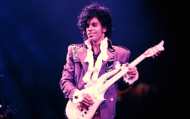 UNITED STATES - SEPTEMBER 13:  RITZ CLUB  Photo of PRINCE, Prince performing on stage - Purple Rain Tour  (Photo by Richard E. Aaron/Redferns)