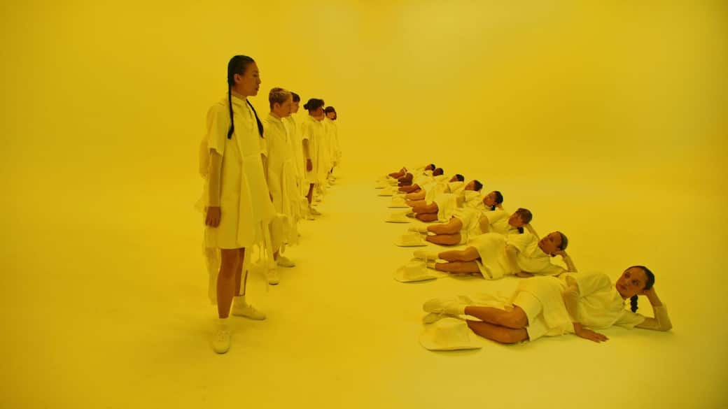 Still from The Oath. Concept and choreography by Annie-B Parson; a film by Alla Kovgan