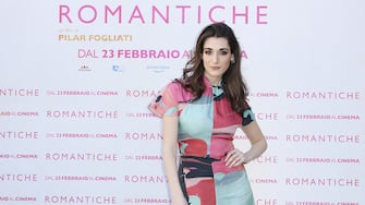 ROME, ITALY - FEBRUARY 10: Director and actress Pilar Fogliati attends the photocall for the movie "Romantiche" at Cinema Barberini on February 10, 2023 in Rome, Italy. (Photo by Ernesto Ruscio/Getty Images)