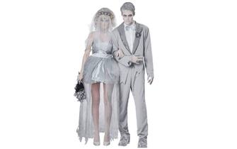 Coppia di costumi tema sposi zombie