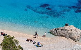Una veduta di Cala Goloritzè, inserita tra la più bella al mondo nel The World's 50 Best Beaches, 29 aprile 2025. ANSA