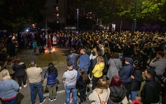 Fiaccolata in memoria di Manuel Mastrapasqua, accoltellato nella notte mentre tornava dal lavoro (MILANO - 2024-10-13, Massimo Alberico) p.s. la foto e' utilizzabile nel rispetto del contesto in cui e' stata scattata, e senza intento diffamatorio del decoro delle persone rappresentate