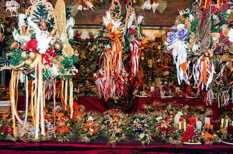 Christmas Market At Piazza of Santa Croce. Unesco World Heritage Site. Firenze. Tuscany. Italy. (Photo by: Nico Tondini/REDA&CO/Universal Images Group via Getty Images)