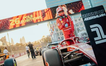 Leclerc in pole a Baku. 3° Sainz e 6° Verstappen