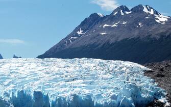 epa10431539 A view of the Gray Glacier, in Chilean Patagonia, 25 December 2022 (issued 26 January 2023). The academic and glaciologist from the University of Chile Alexis Segovia told EFE on 26 January that the recent detachment of a large mass of ice in Antarctica is 'a common phenomenon' and is not directly related to the climate crisis, although this could negatively affect the iceberg. According to a press release by the British Antarctic Survey (BAS), a huge iceberg (1550 km2), almost the size of Greater London, broke off the 150m thick Brunt Ice Shelf on 22 January, after cracks that have been developing naturally over the last few years extended across the entire ice shelf, causing the new iceberg to break free.  EPA/JAVIER MARTIN