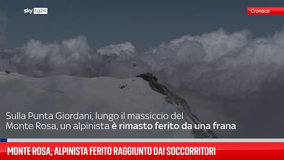 Alpinista ferito da scarica di sassi sul Monte Rosa Alpinista ferito da scarica di sassi sul Monte Rosa