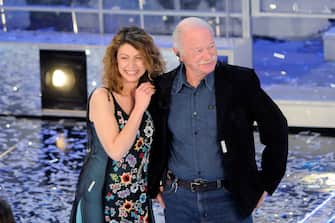 SANREMO (IM) TRASMISSIONE TELEVISIVA TI LASCIO UNA CANZONE 4°  PUNTATA - nella foto  GINO PAOLI e AMANDA SANDRELLI