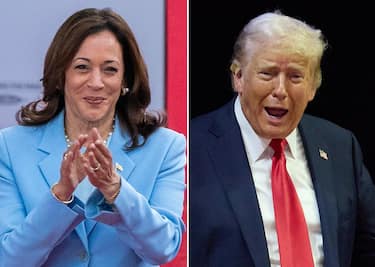 (COMBO) Donald Trump e Kamala Harris.
ANSA