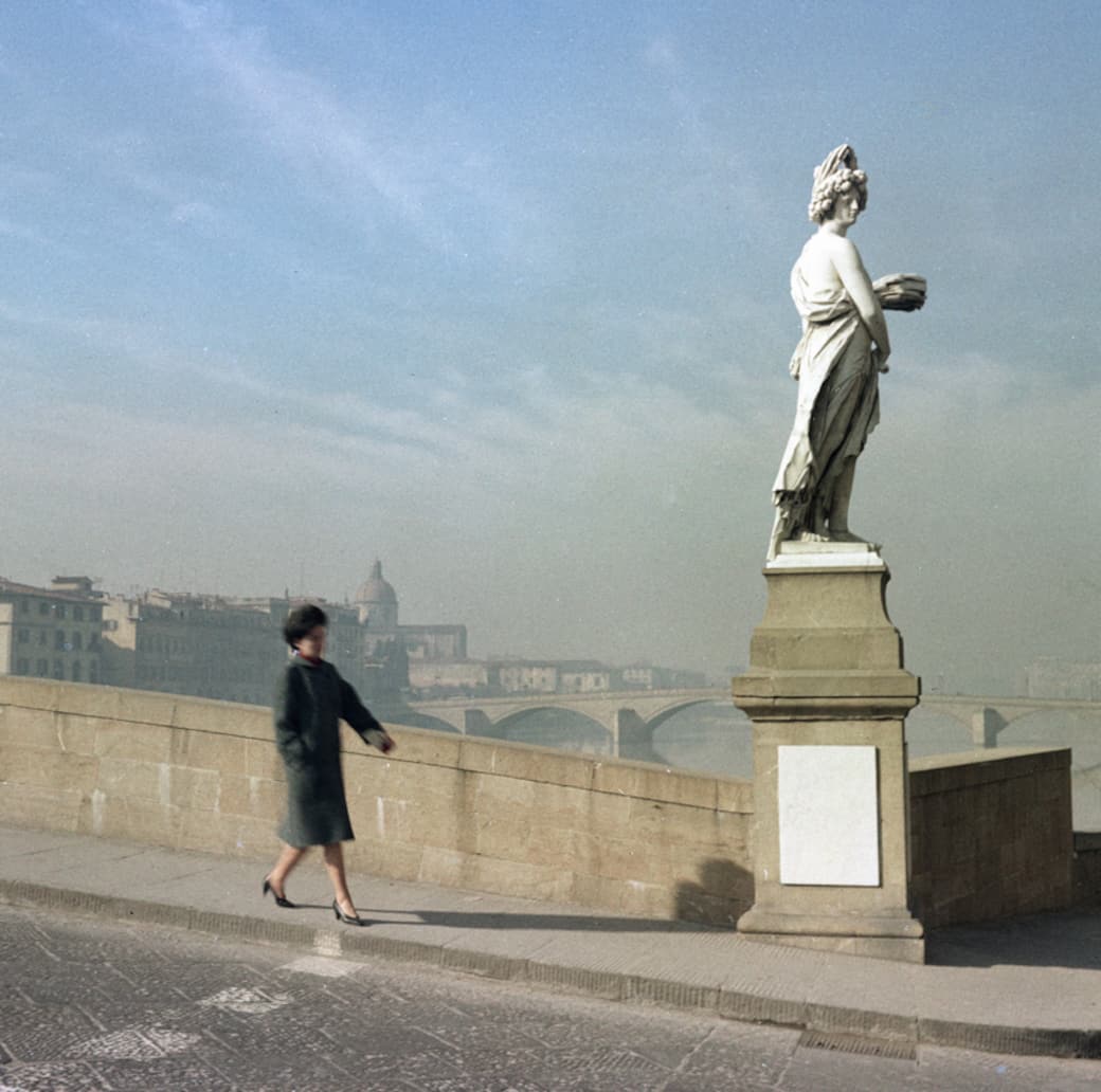 Vincenzo Balocchi, Ponte di Santa Trinita, Firenze, febbraio 1961, Archivi Alinari-archivio Balocchi, Firenze