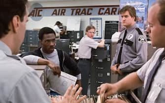 USA. Eddie Murphy in a scene from the ©Paramount Pictures movie: Beverly Hills Cop (1984).
Plot: A freewheeling Detroit cop - Axel Foley , pursuing a murder investigation finds himself dealing with the very different culture of Beverly Hills. 
Ref:  LMK110-J6744-170820
Supplied by LMKMEDIA. Editorial Only.
Landmark Media is not the copyright owner of these Film or TV stills but provides a service only for recognised Media outlets. pictures@lmkmedia.com