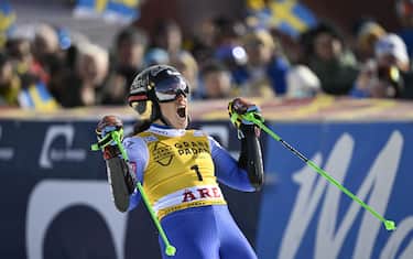 Mandatory Credit: Photo by Pontus Lundahl/TT/Shutterstock (15184886bs)
Italy's Federica Brignone in action during the second run of the women's giant slalom event during the FIS Alpine Skiing World Cup in Are, Sweden, on March 8, 2025.
Alpine Skiing Wc Giant Slalom, Åre, Sverige - 08 Mar 2025