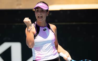 Lucrezia Stefanini of Italy in action during the first qualifications round of the 2022 Adelaide International WTA 500 tennis tournament on January 2, 2022 at Memorial Drive Tennis Centre in Adelaide, Australia - Photo: Rob Prange/DPPI/LiveMedia