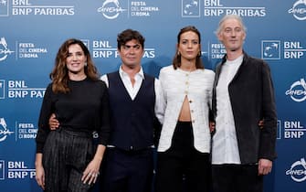 Italian actors Luisa Ranieri, Riccardo Scamarcio, Antonia Desplat, Bruno Gouery pose during a photocall of the movie  Modì   Three days on the wing of madness (Modì   Tre giorni sulle ali della follia)  at the 19th annual Rome International Film Fest in Rome, Italy, 26 October 2024. The Festa del Cinema di Roma runs from 16 to 27 October 2024. ANSA/FABIO FRUSTACI