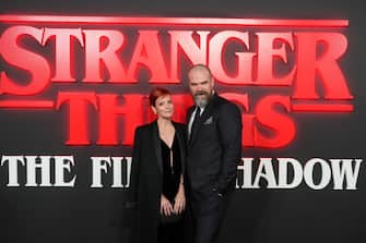 David Harbour and Lily Allen attend the opening night gala of Stranger Things: The First Shadow, at the Phoenix Theatre, London. Picture date: Thursday December 14, 2023. (Photo by Jeff Moore/PA Images via Getty Images)