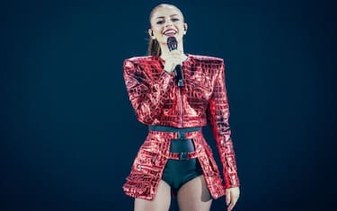 MILAN, ITALY - NOVEMBER 04: Annalisa performs at Mediolanum Forum of Assago on November 04, 2023 in Milan, Italy. (Photo by Sergione Infuso/Corbis via Getty Images)
