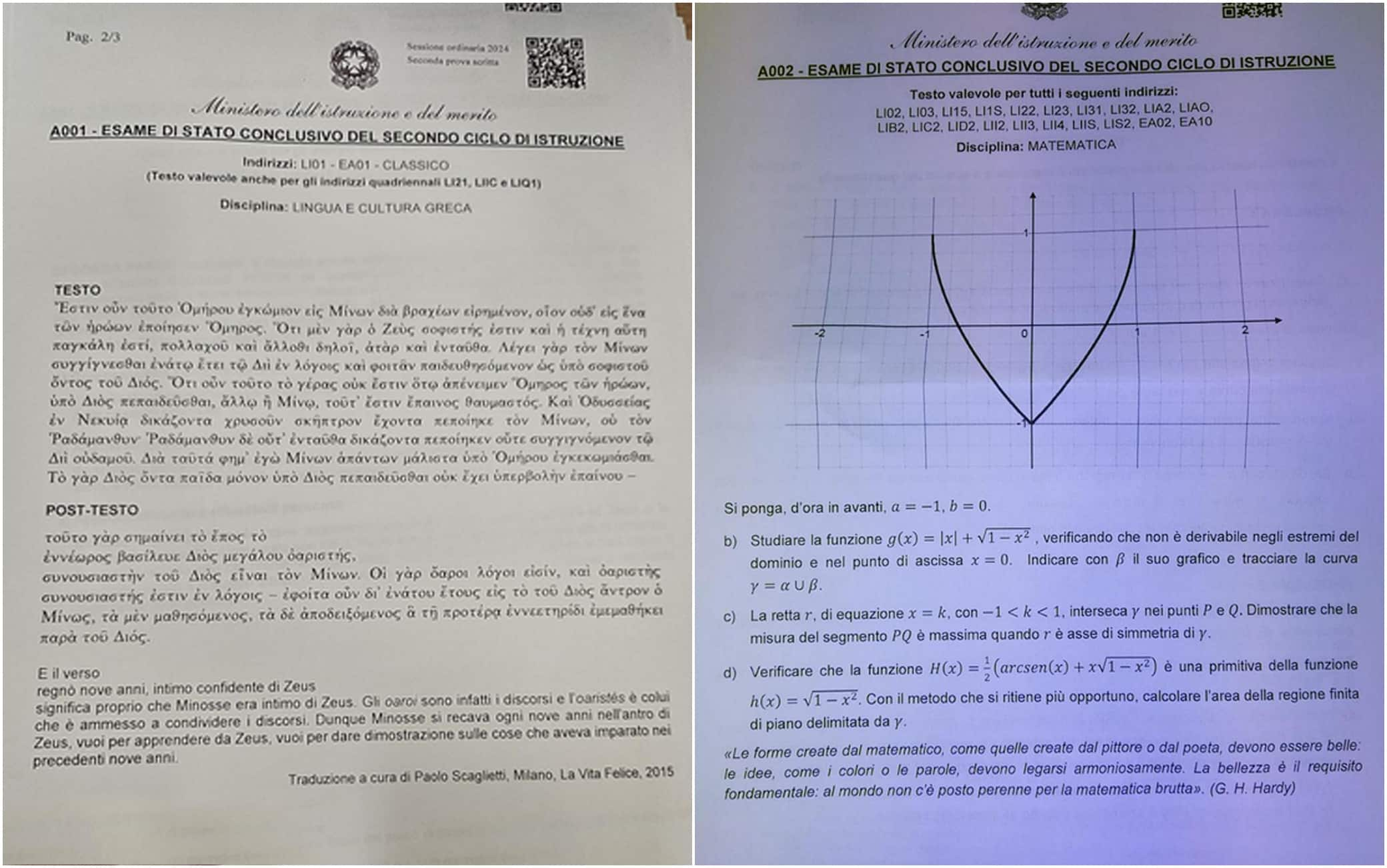 La seconda prova della Maturità