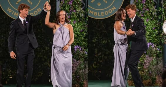 Sinner e Swiatek, il ballo dei campioni è uno show. FOTO