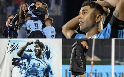 Suarez, addio all'Uruguay in lacrime. LE FOTO