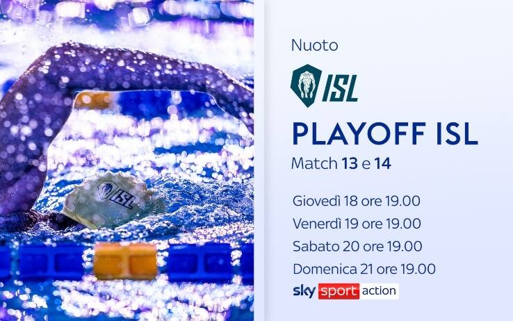 Su Sky dal 18 al 21 novembre appuntamento con i Playoff dell'Internazional Swimming League