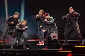 September 11, 2019, Milwaukee, Wisconsin, U.S: KEVIN RICHARDSON, HOWIE DUROUGH, BRIAN LITTRELL, A.J. MCLEAN and NICK CARTER of Backstreet Boys during the DNA World Tour at Fiserv Forum in Milwaukee, Wisconsin (Credit Image: © Daniel DeSlover/ZUMA Wire)